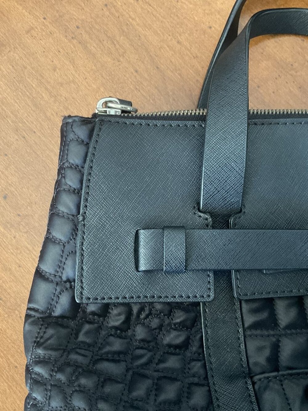 HENRI BENDEL Mini QUILTED JETSETTER BLACK silver hardware - Picture 5 of 10